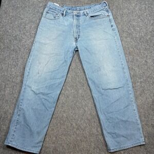 Levi's 550 Jeans Men's Size 38x34 Vintage Blue Light Wash Cotton Denim Pants Y2K